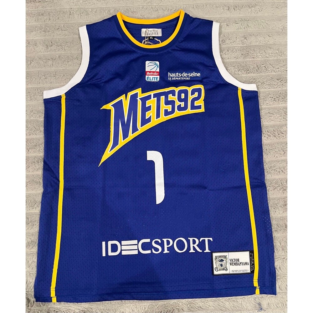 Authentic Classics Victor Wembanyama Metropolitans 92 #1 Basketball Jersey XL